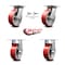 Service Caster 6 Inch Poly on Cast Iron Caster Set with Roller Bearing 2 Swivel Lock 2 Rigid SCC-35S620-PUR-RS-BSL-2-R-2 - alternate 2